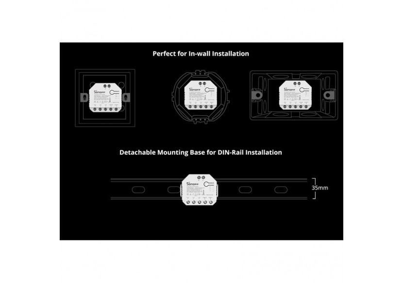 Interrupteur intelligent Wifi programmable Smart Light | SONOFF - DUALR3 - SONOFFDUALR3 - Barcelona LED