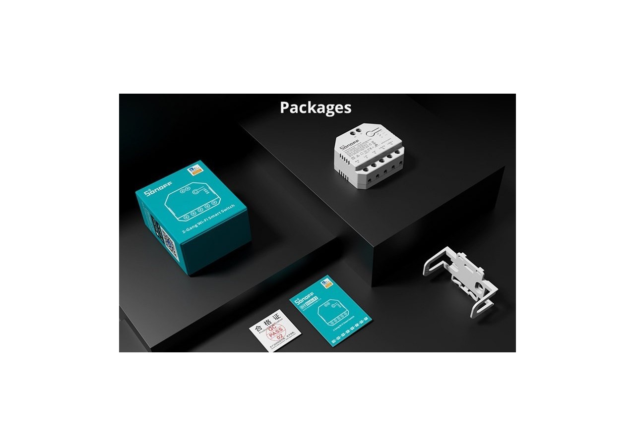 Interrupteur intelligent Wifi programmable Smart Light | SONOFF - DUALR3 - SONOFFDUALR3 - Barcelona LED