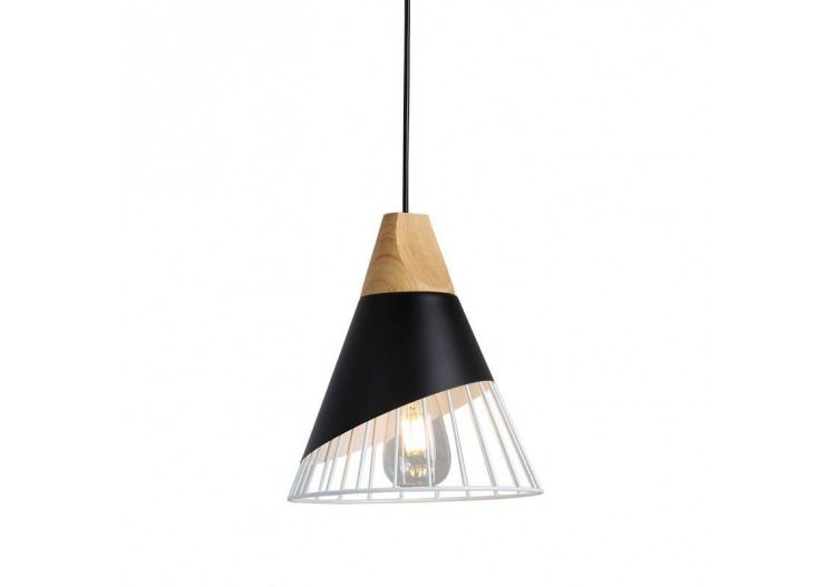 Suspension scandinave en métal et en bois "Ador" - LN1202-N - Barcelona LED