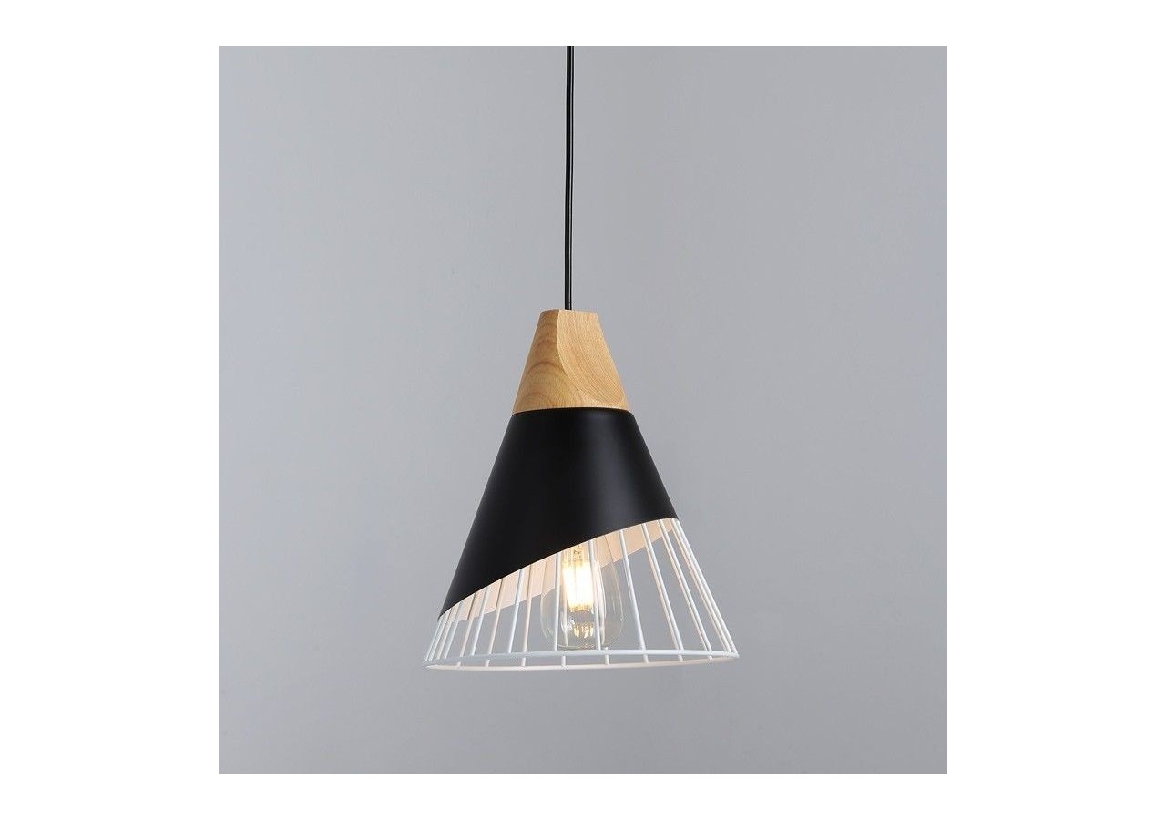 Suspension scandinave en métal et en bois "Ador" - LN1202-N - Barcelona LED
