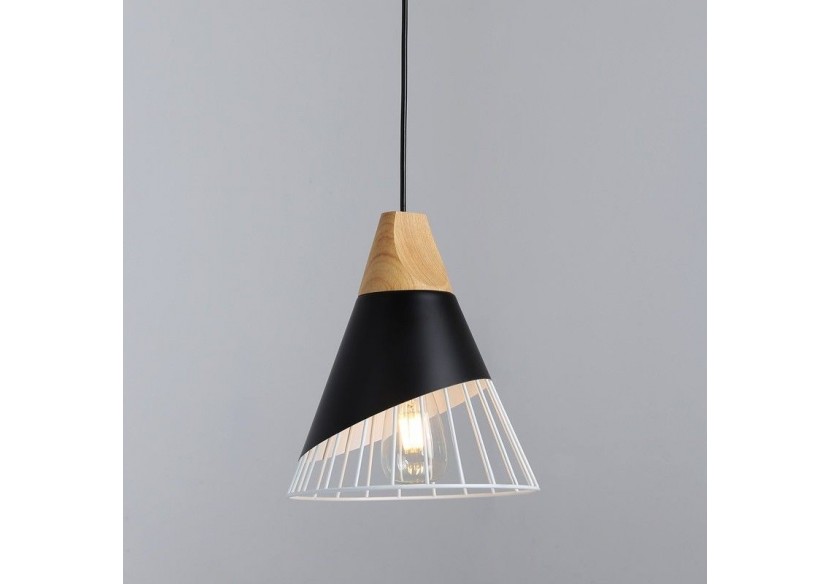 Suspension scandinave en métal et en bois "Ador" - LN1202-N - Barcelona LED