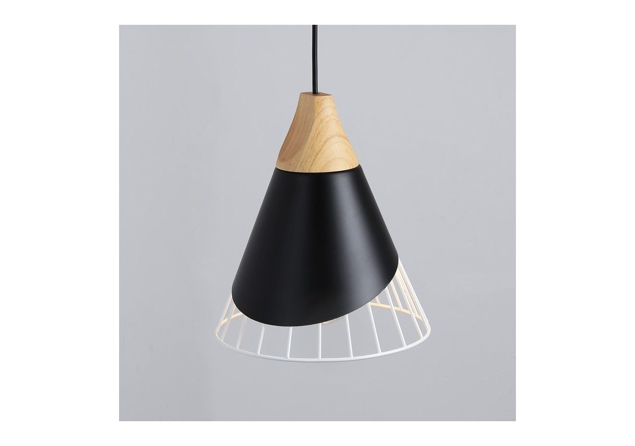 Suspension scandinave en métal et en bois "Ador" - LN1202-N - Barcelona LED