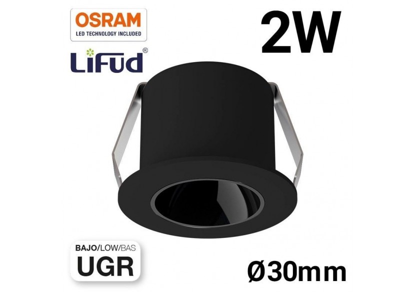 Mini spot LED encastrable 2W faible UGR - B1250-N-270 - Barcelona LED Mini spot LED encastrable 2W faible UGR - B1250-N-270 - Barcelona LED