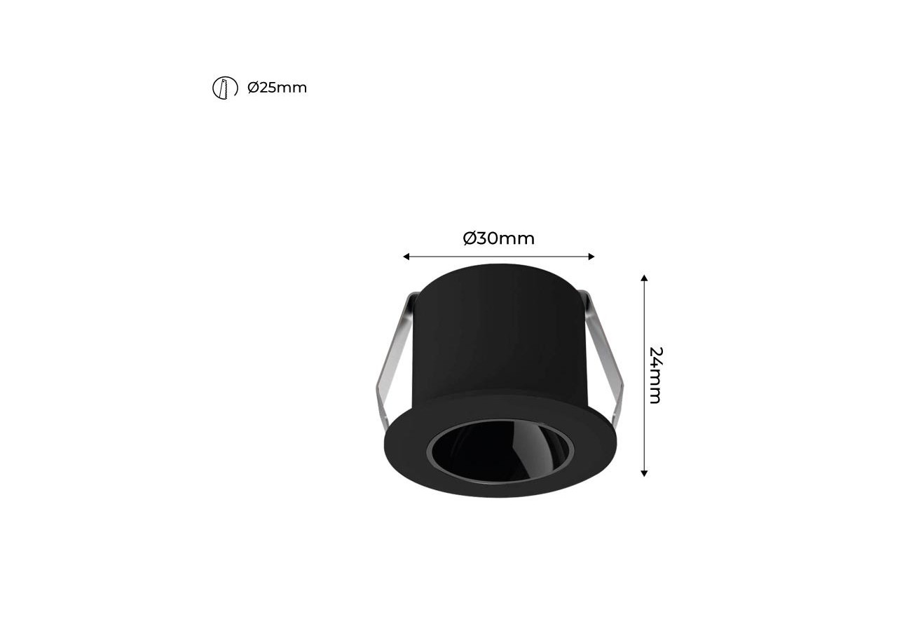 Mini spot LED encastrable 2W faible UGR - B1250-N-270 - Barcelona LED