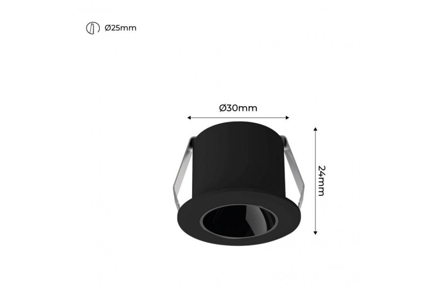 Mini spot LED encastrable 2W faible UGR - B1250-N-270 - Barcelona LED Mini spot LED encastrable 2W faible UGR - B1250-N-270 - Barcelona LED