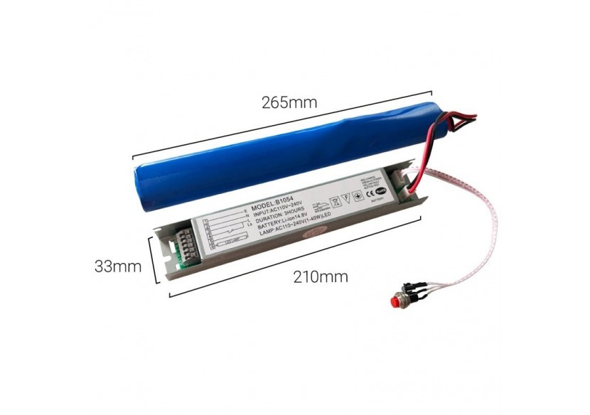 Kit de conversion en bloc de secours pour luminaire LED - Max. 45W - B1054 - Barcelona LED Kit de conversion en bloc de secours pour luminaire LED - Max. 45W - B1054 - Barcelona LED