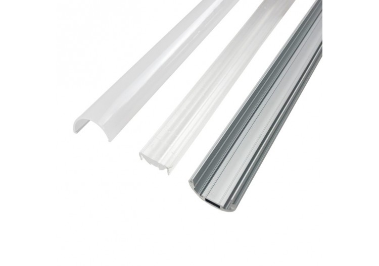 Profilé aluminium suspendu ou saillie diamètre 28mm (2m) - BPERFALP142 - Barcelona LED