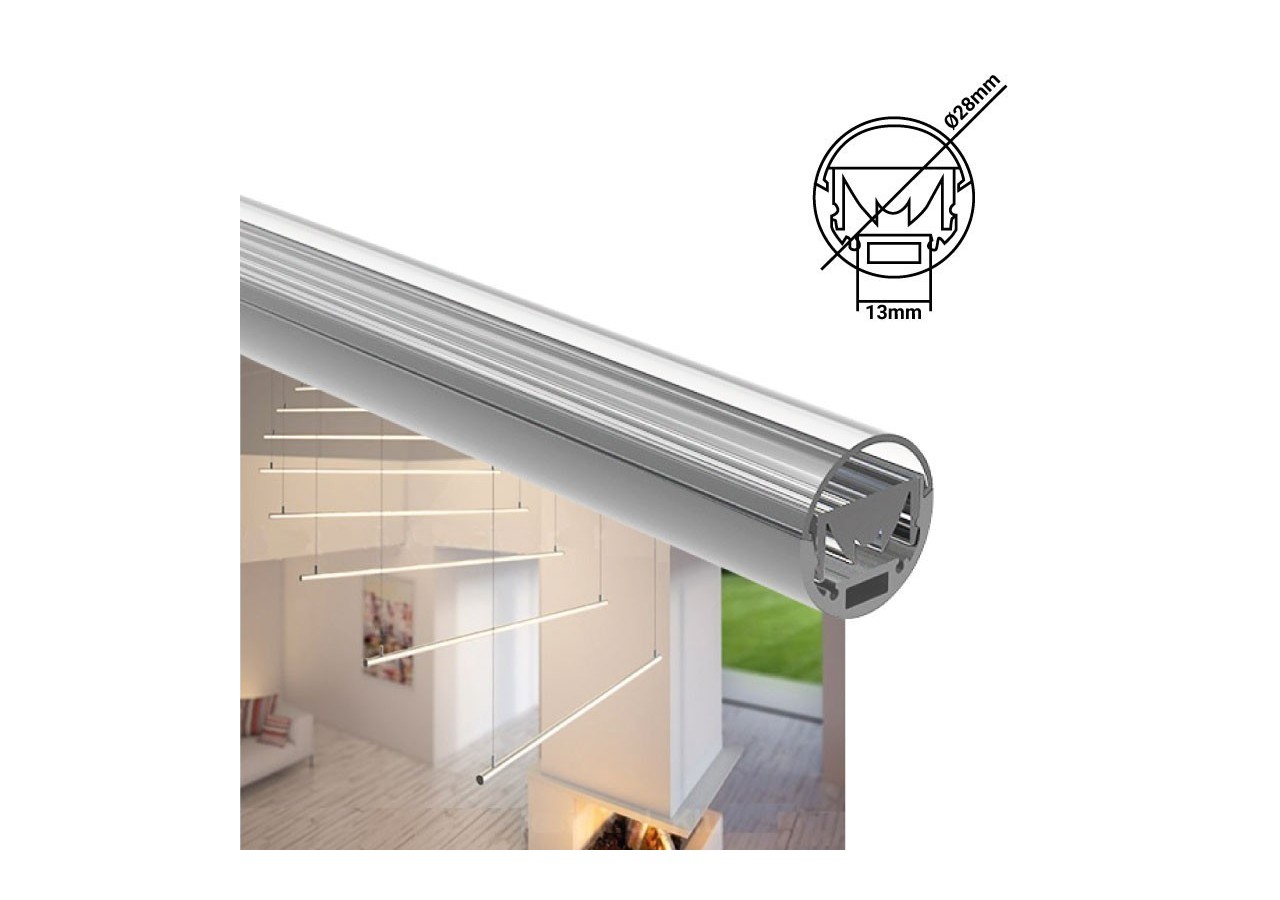 Embout pour profilé suspendu ou de surface diamètre 23mm (1U) - BTPALP142-SA - Barcelona LED