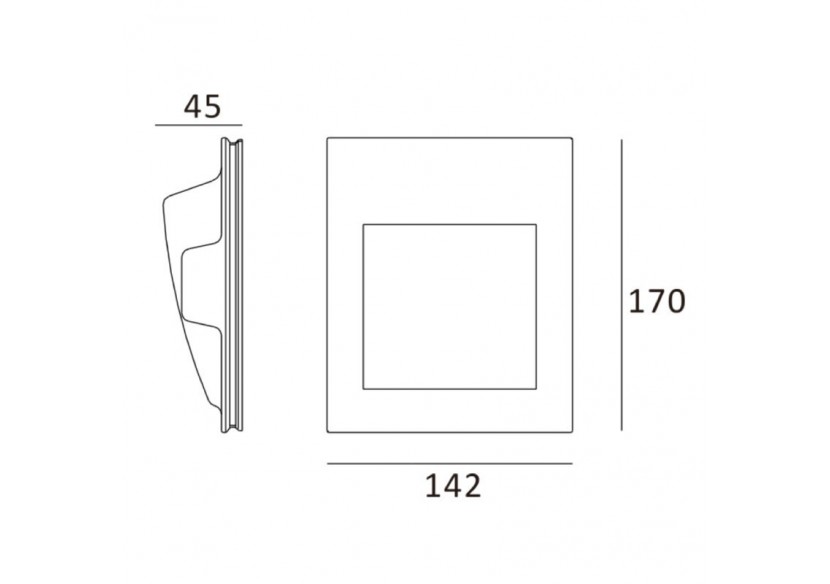 Applique murale encastrable d'intégration placoplâtre "MUR" 1W - B257 - Barcelona LED Applique murale encastrable d'intégration placoplâtre "MUR" 1W - B257 - Barcelona LED