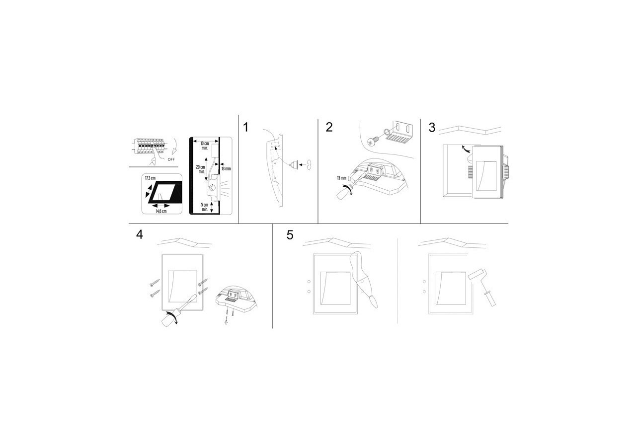 Applique murale encastrable d'intégration placoplâtre "MUR" 1W - B257 - Barcelona LED