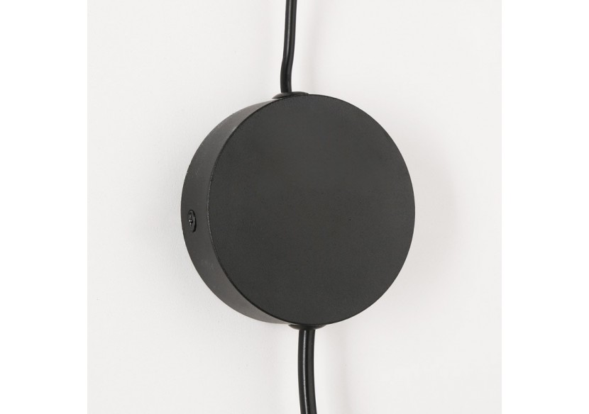 Suspension "Sam" avec prise et interrupteur et finition cuir - L3056-N - Barcelona LED Suspension "Sam" avec prise et interrupteur et finition cuir - L3056-N - Barcelona LED