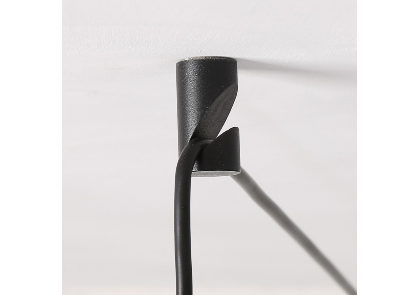 Suspension "Sam" avec prise et interrupteur et finition cuir - L3056-N - Barcelona LED Suspension "Sam" avec prise et interrupteur et finition cuir - L3056-N - Barcelona LED