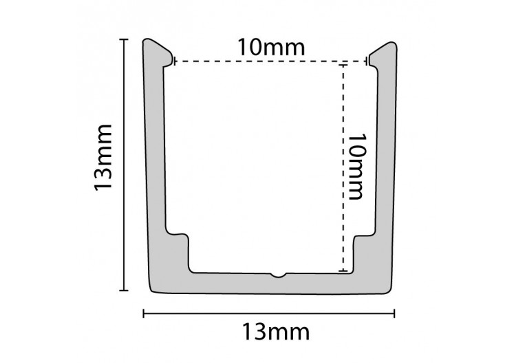 Profilé flexible aluminium 10x10 pour néon ou étui silicone - BPERFLEX10X18-M - Barcelona LED 2