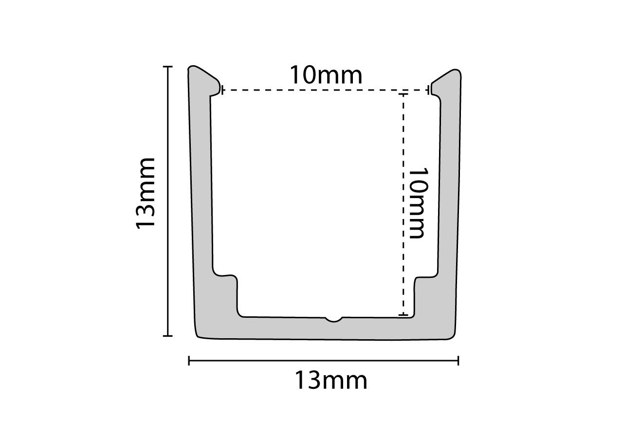 Profilé flexible aluminium 10x10 pour néon ou étui silicone - BPERFLEX10X18-M - Barcelona LED