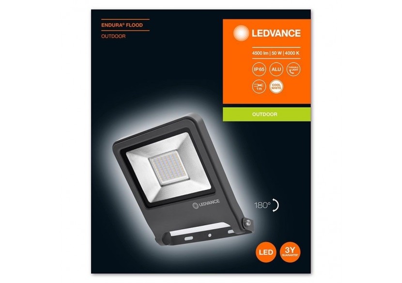 Projecteur extérieur 50W 4500LM IP65 | ENDURA LEDVANCE - O206724 - Barcelona LED Projecteur extérieur 50W 4500LM IP65 | ENDURA LEDVANCE - O206724 - Barcelona LED