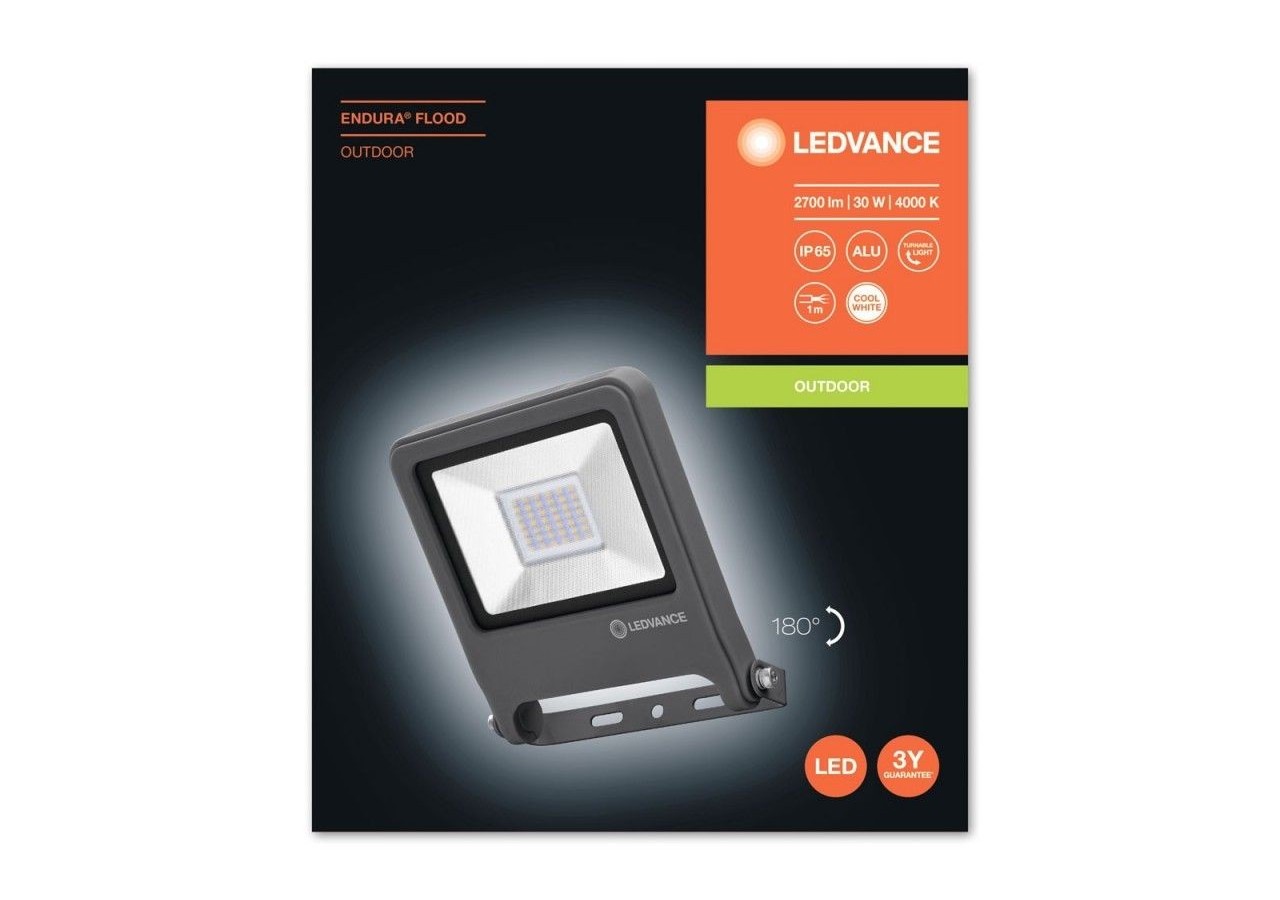Projecteur extérieur 30W 2700LM IP65 | ENDURA LEDVANCE - O206700 - Barcelona LED