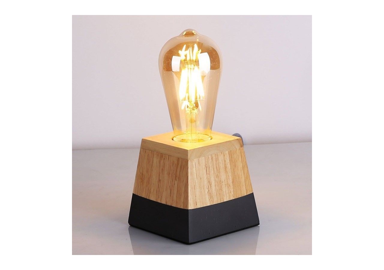 Lampe de table en bois "LAKA" - LN1701-N - Barcelona LED