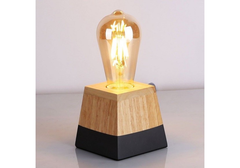 Lampe de table en bois "LAKA" - LN1701-N - Barcelona LED Lampe de table en bois "LAKA" - LN1701-N - Barcelona LED