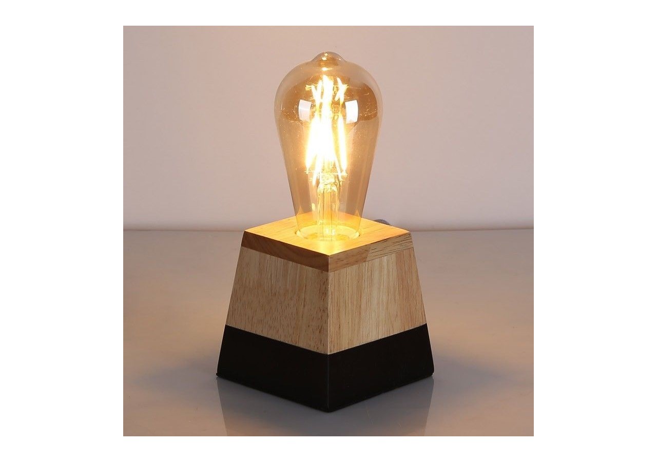 Lampe de table en bois "LAKA" - LN1701-N - Barcelona LED