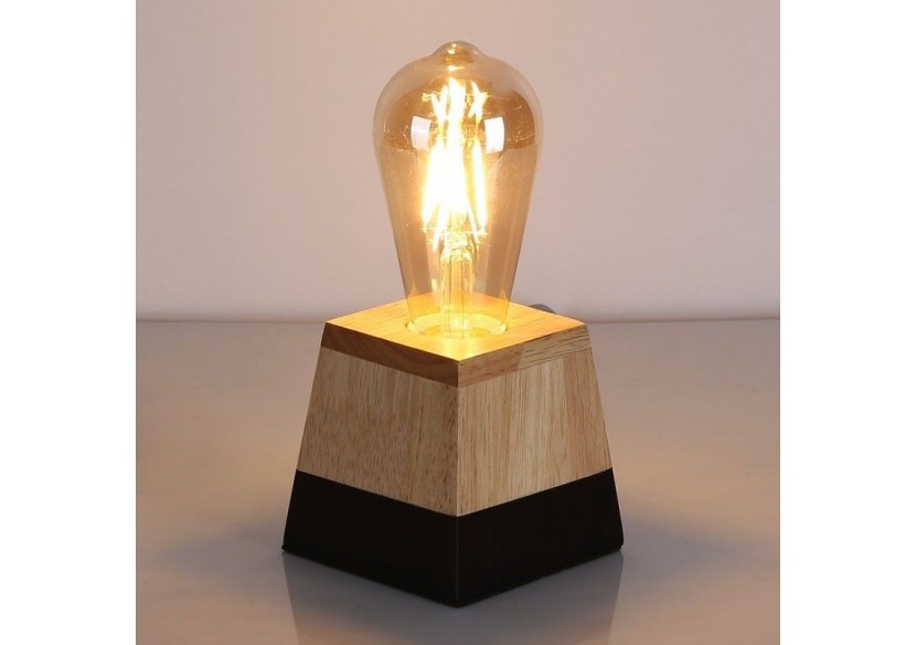 Lampe de table en bois "LAKA" - LN1701-N - Barcelona LED Lampe de table en bois "LAKA" - LN1701-N - Barcelona LED