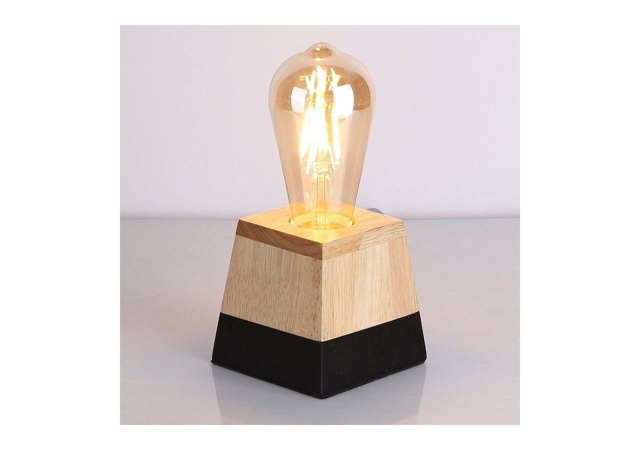 Lampe de table en bois "LAKA" - LN1701-N - Barcelona LED