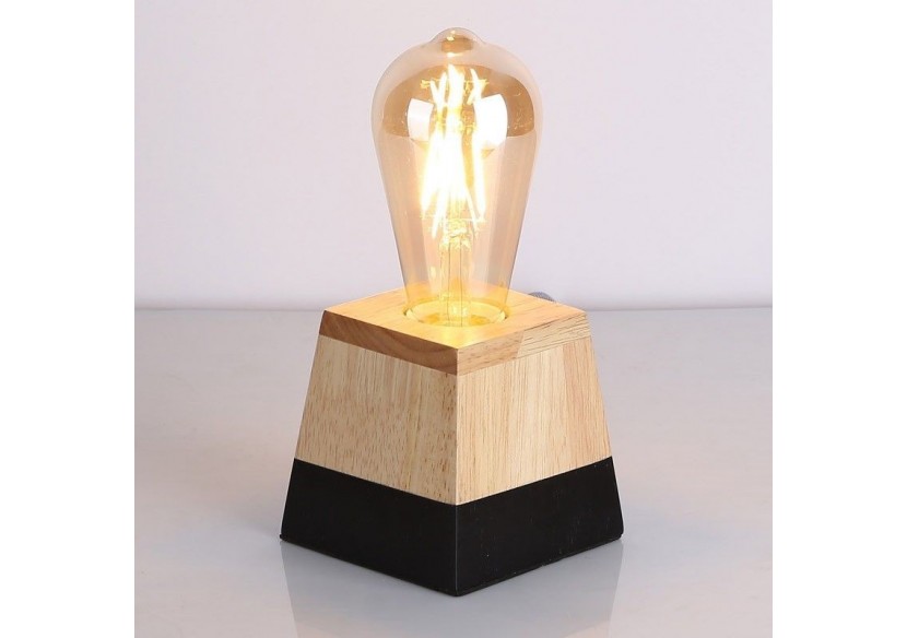 Lampe de table en bois "LAKA" - LN1701-N - Barcelona LED Lampe de table en bois "LAKA" - LN1701-N - Barcelona LED