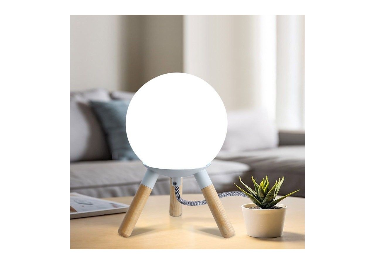 Lampe de table en bois "MOON" ampoule G9 incluse - L1011-B - Barcelona LED