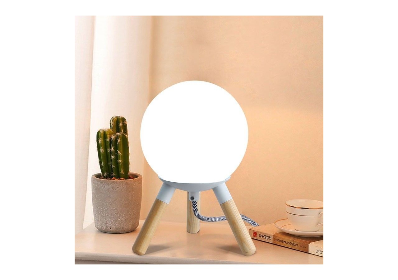 Lampe de table en bois "MOON" ampoule G9 incluse - L1011-B - Barcelona LED