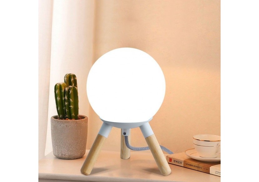 Lampe de table en bois "MOON" ampoule G9 incluse - L1011-B - Barcelona LED Lampe de table en bois "MOON" ampoule G9 incluse - L1011-B - Barcelona LED