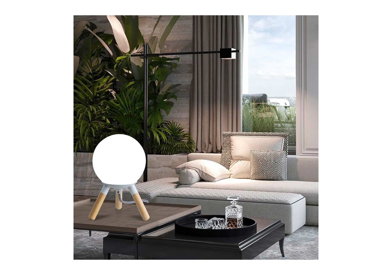 Lampe de table en bois "MOON" ampoule G9 incluse - L1011-B - Barcelona LED