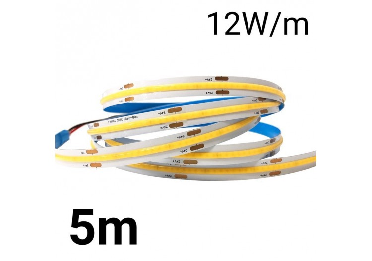 Ruban LED COB 24V-DC 12W/m IP20 10mm - 5 Mètres - B1560-5-BF - Barcelona LED