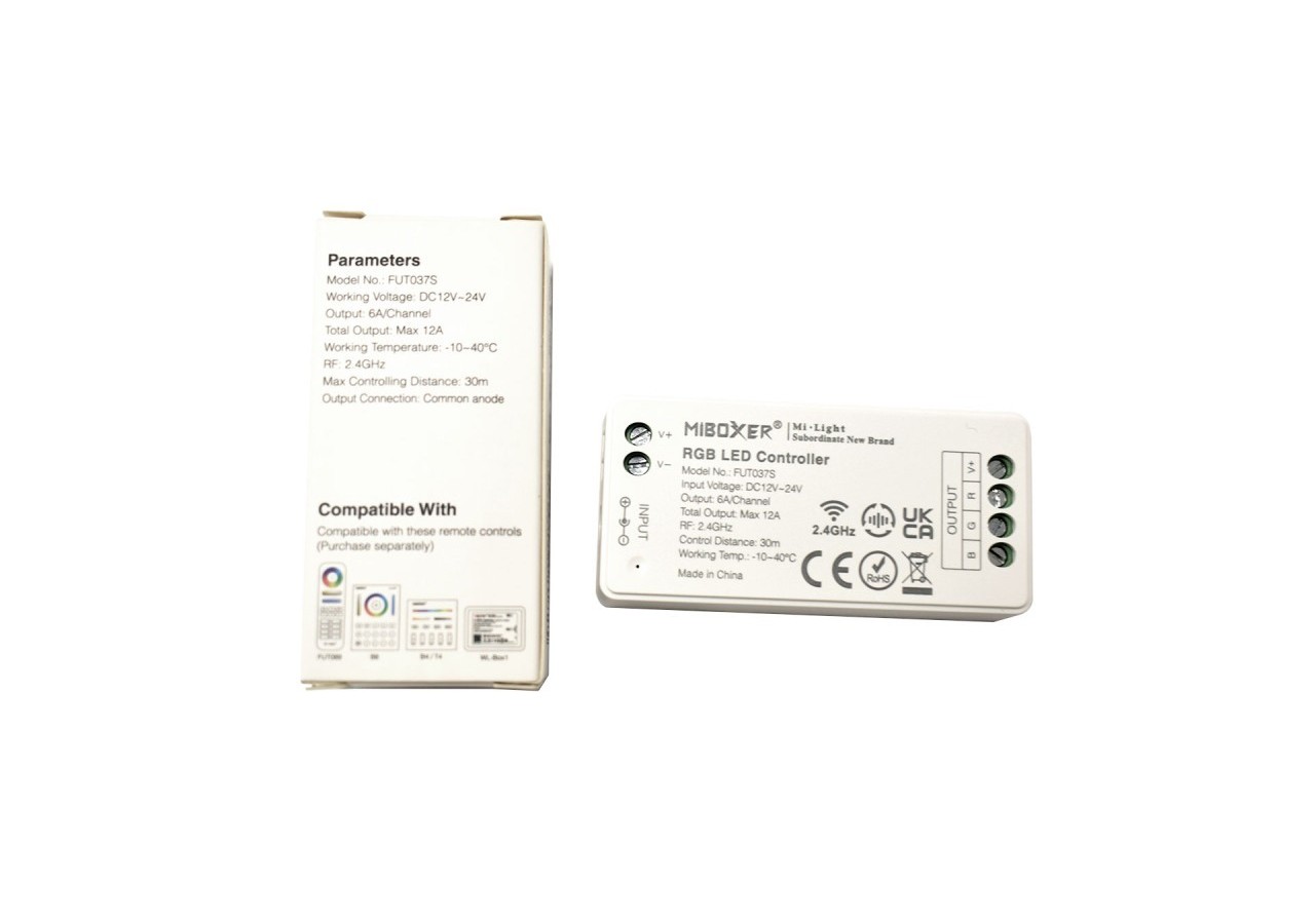 Contrôleur LED RGB Mi Light 12V-24V DC 2.4GHz - FUT037S - Barcelona LED