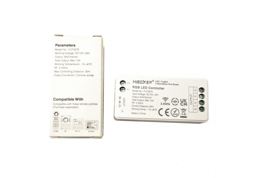 Contrôleur LED RGB Mi Light 12V-24V DC 2.4GHz - FUT037S - Barcelona LED Contrôleur LED RGB Mi Light 12V-24V DC 2.4GHz - FUT037S - Barcelona LED