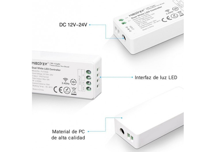 Contrôleur LED unicolore Mi Light DC12V-24V 2.4GHz - FUT036S - Barcelona LED 2