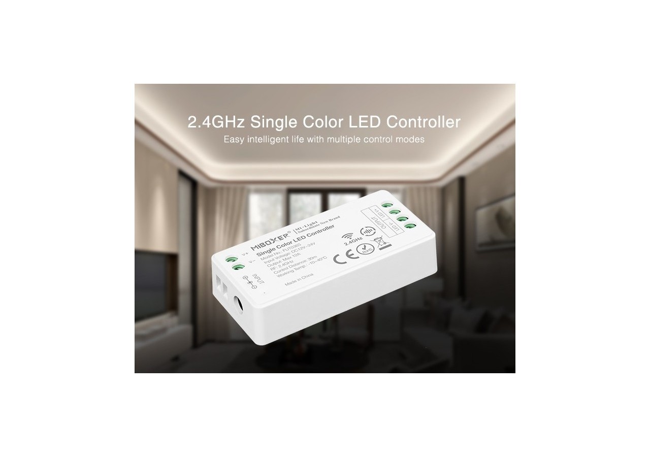 Contrôleur LED unicolore Mi Light DC12V-24V 2.4GHz - FUT036S - Barcelona LED