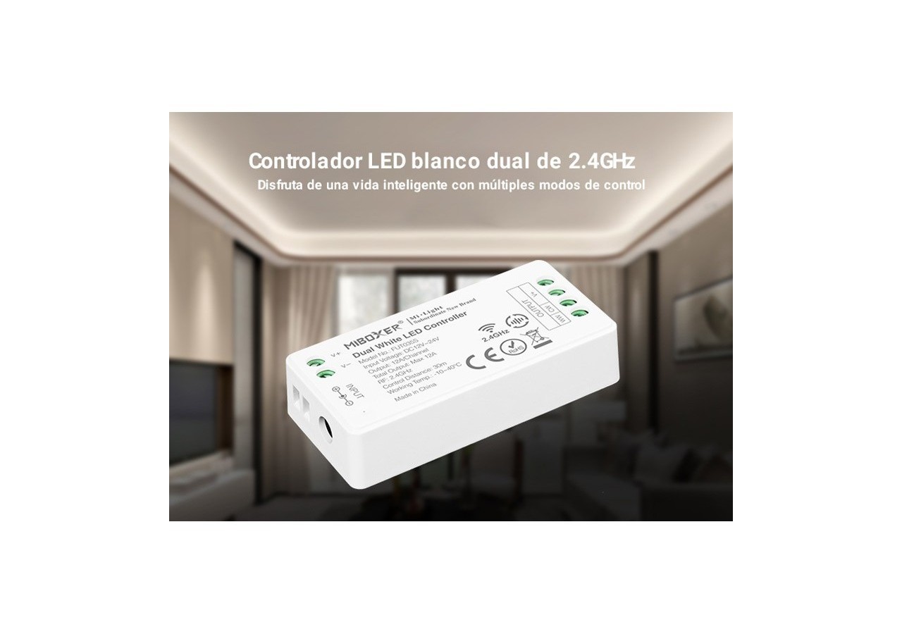 Contrôleur LED CCT Mi Light DC12V-24V 2.4GHz - FUT035S - Barcelona LED
