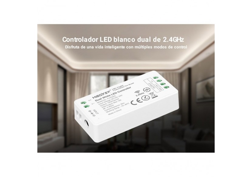 Contrôleur LED CCT Mi Light DC12V-24V 2.4GHz - FUT035S - Barcelona LED Contrôleur LED CCT Mi Light DC12V-24V 2.4GHz - FUT035S - Barcelona LED