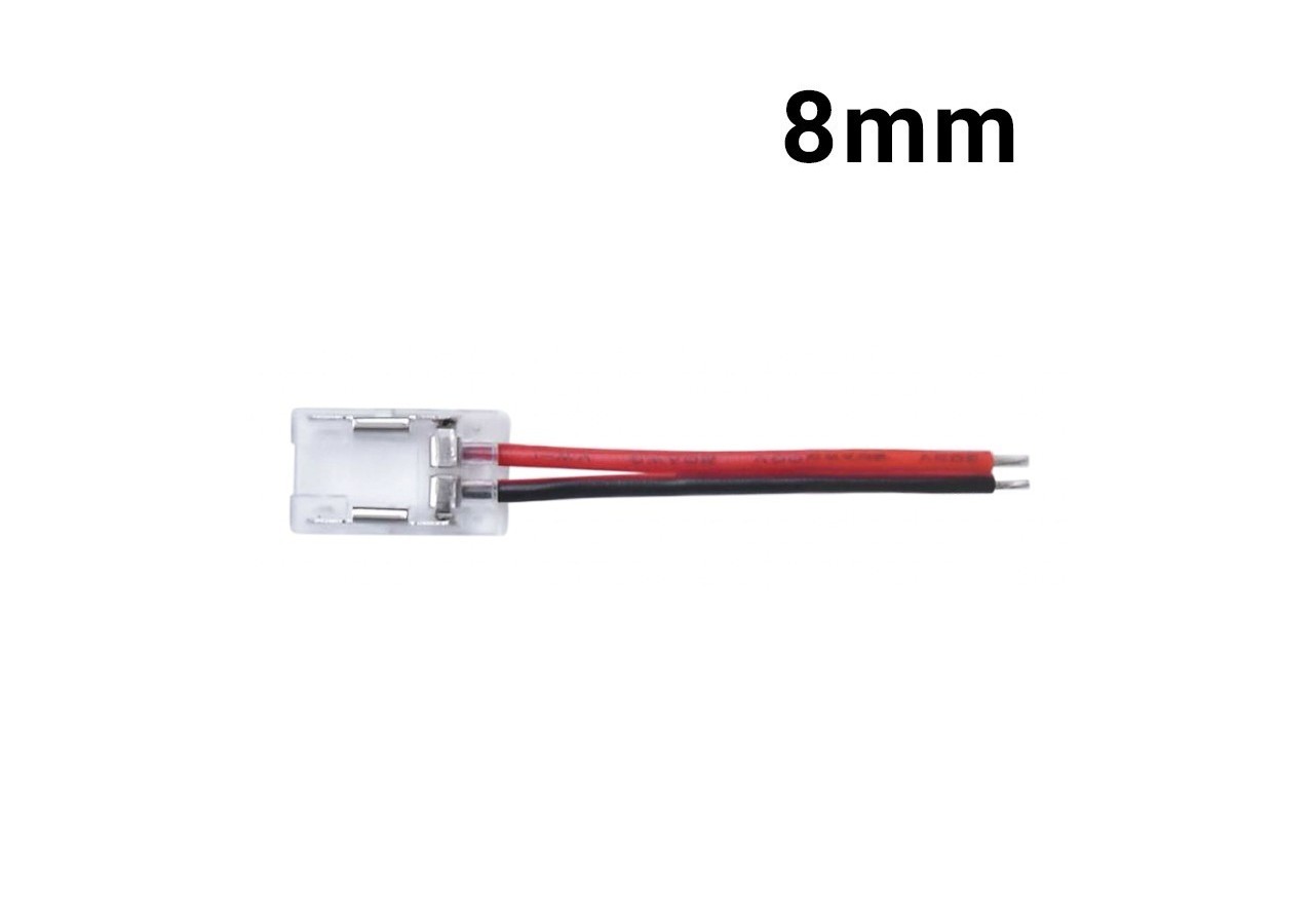 Connecteur câblé pour ruban LED 8mm IP20 - BCI8XB-2W - Barcelona LED