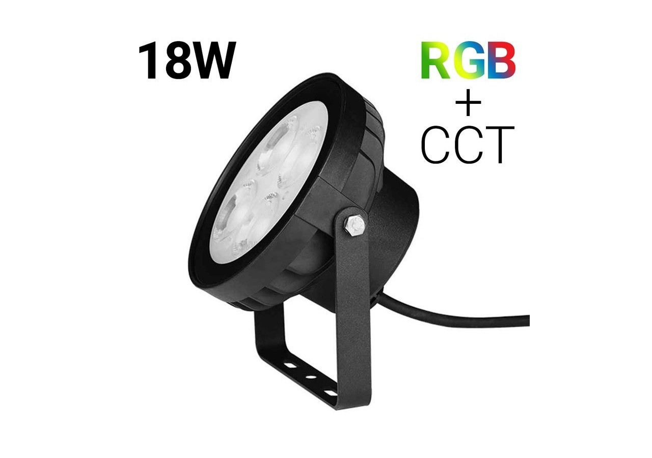 Projecteur LED 18W RGB+CCT contrôle par RF / WiFi - IP66 - FUTC09 - Barcelona LED