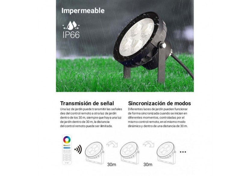 Projecteur LED 18W RGB+CCT contrôle par RF / WiFi - IP66 - FUTC09 - Barcelona LED Projecteur LED 18W RGB+CCT contrôle par RF / WiFi - IP66 - FUTC09 - Barcelona LED