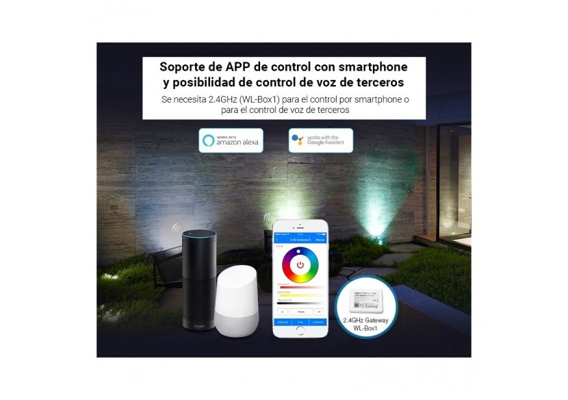 Projecteur LED 18W RGB+CCT contrôle par RF / WiFi - IP66 - FUTC09 - Barcelona LED Projecteur LED 18W RGB+CCT contrôle par RF / WiFi - IP66 - FUTC09 - Barcelona LED