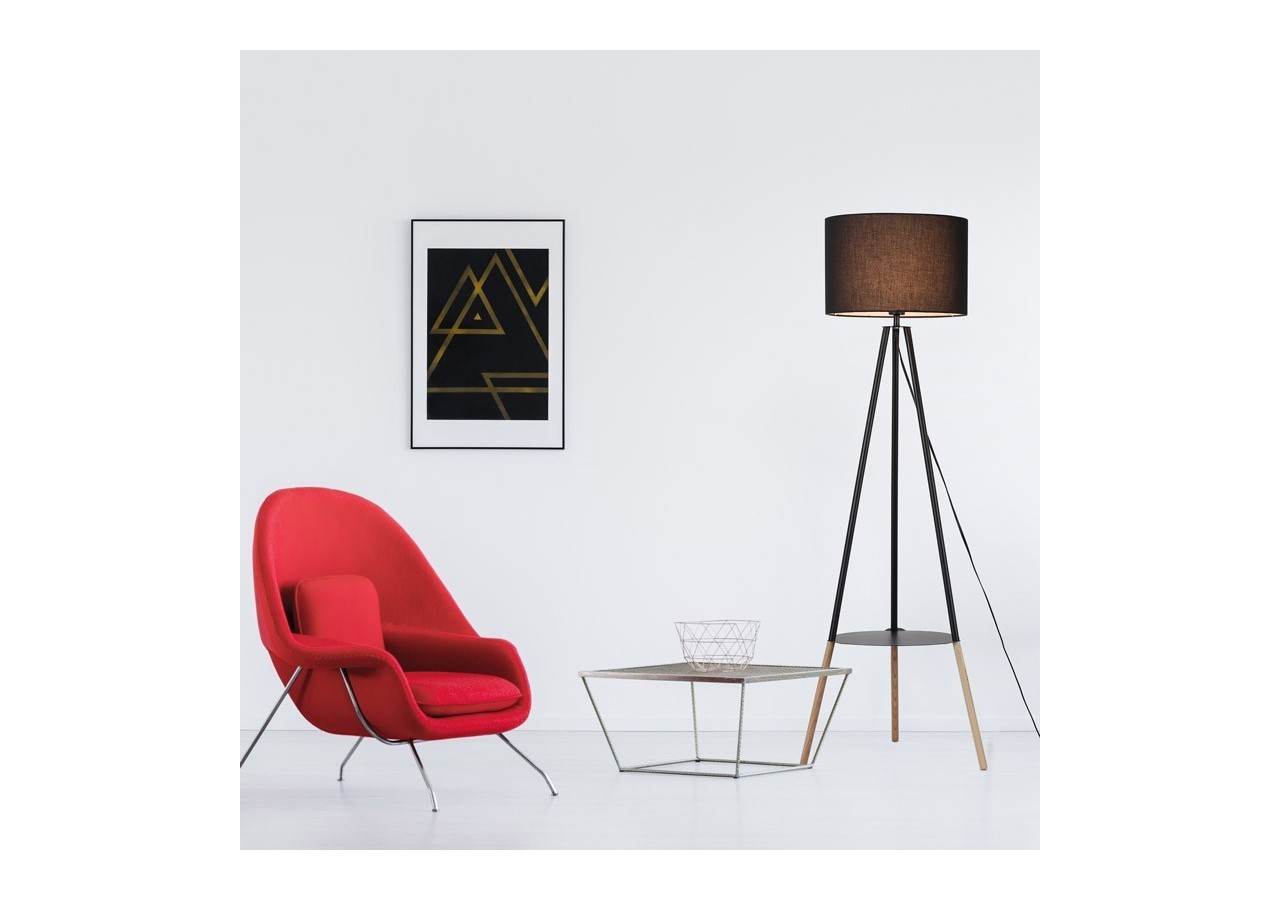 Lampadaire tripode avec table basse "Mandi" - L5041-N - Barcelona LED