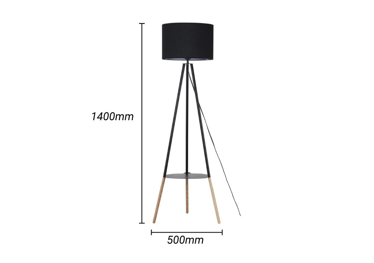 Lampadaire tripode avec table basse "Mandi" - L5041-N - Barcelona LED