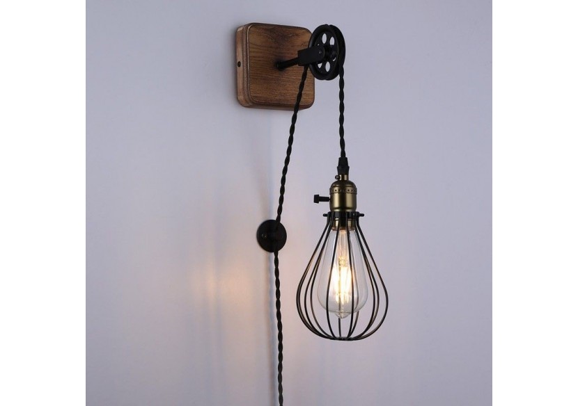 Lampe murale vintage "PENDOL" avec prise - LV310-N - Barcelona LED Lampe murale vintage "PENDOL" avec prise - LV310-N - Barcelona LED