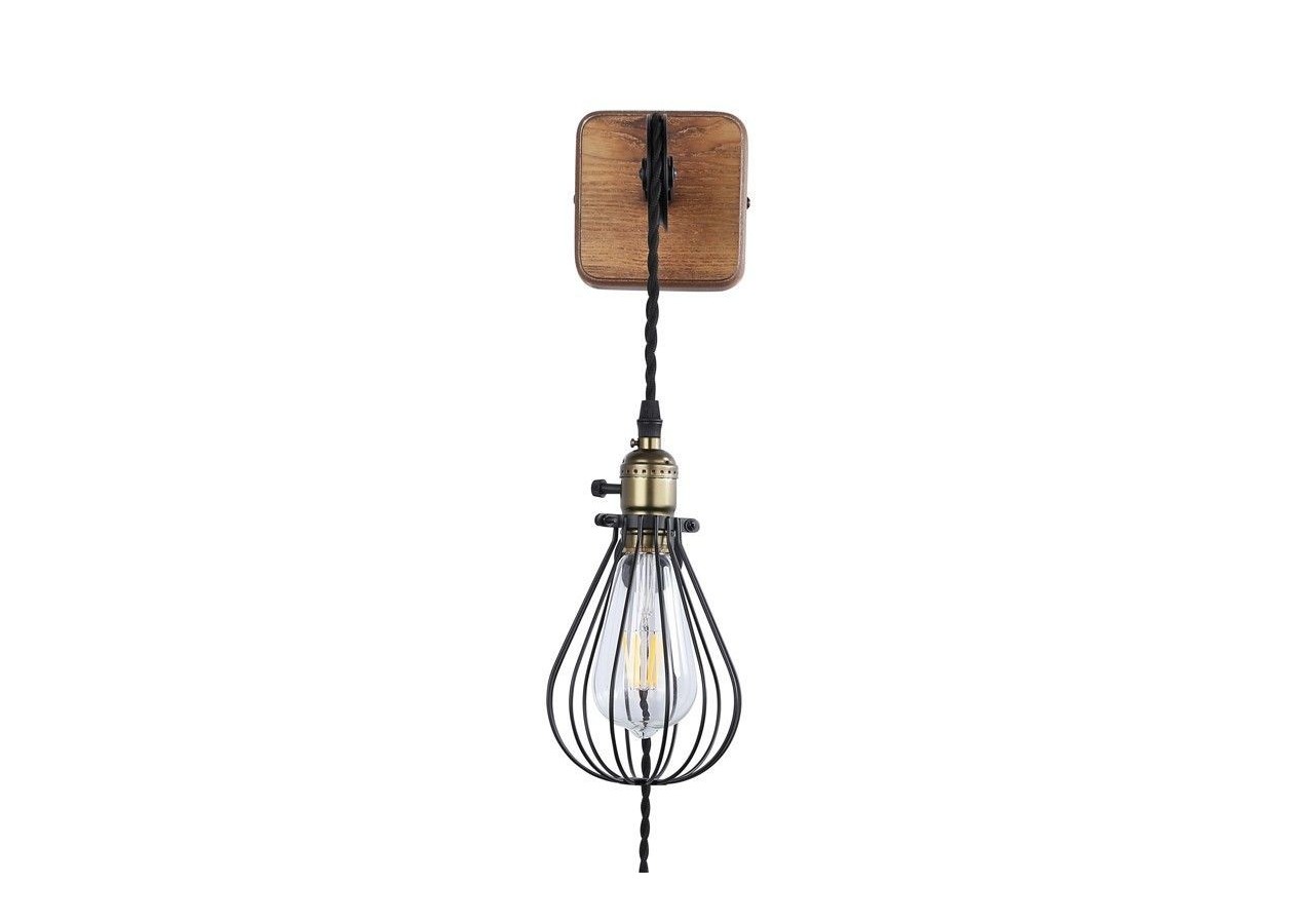 Lampe murale vintage "PENDOL" avec prise - LV310-N - Barcelona LED