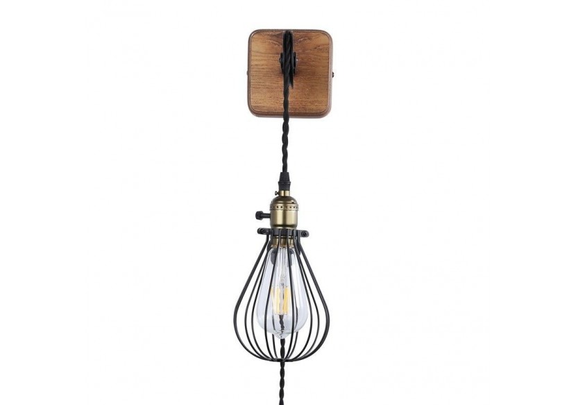 Lampe murale vintage "PENDOL" avec prise - LV310-N - Barcelona LED Lampe murale vintage "PENDOL" avec prise - LV310-N - Barcelona LED