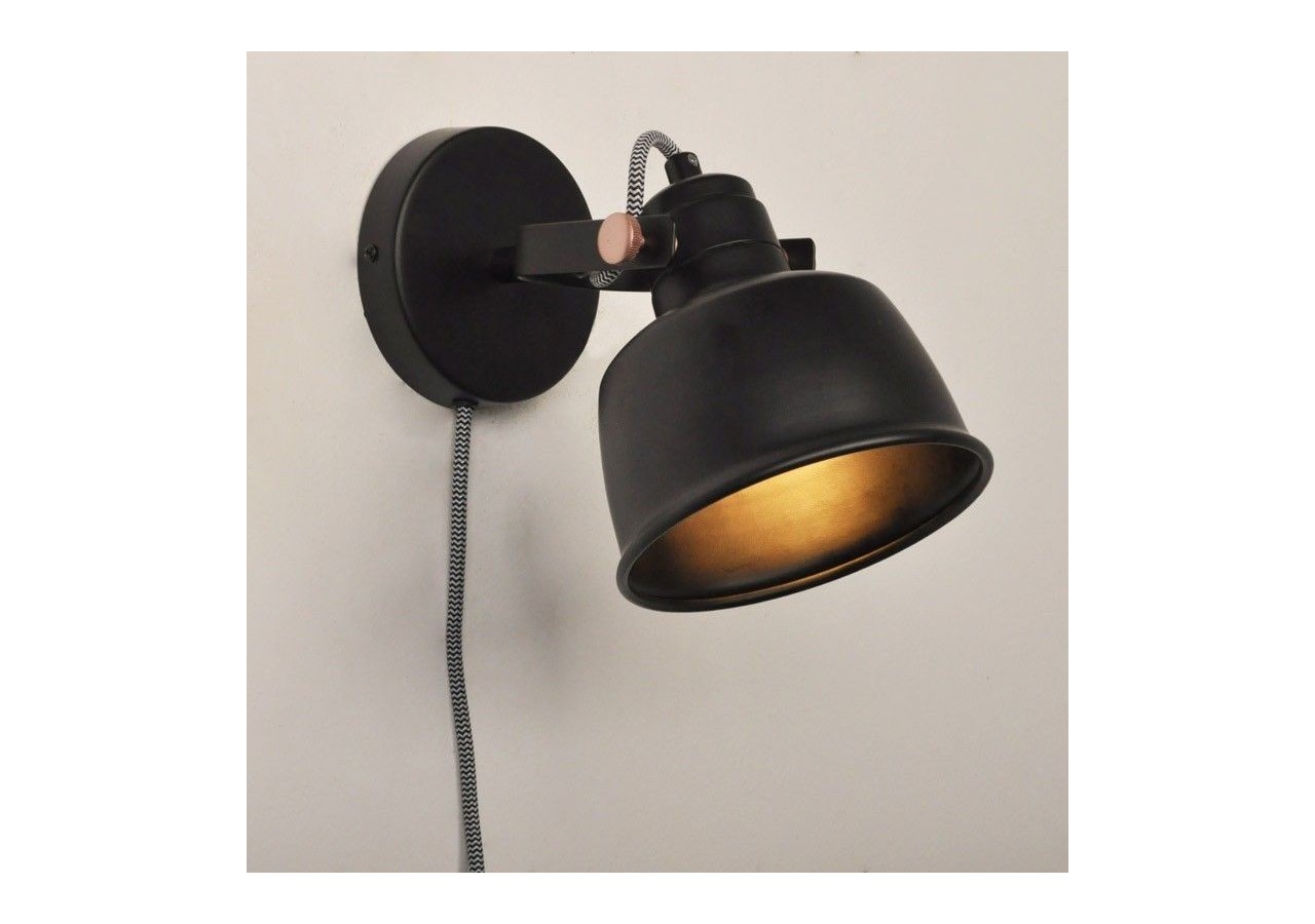 Applique murale intérieur "KUKKA" avec prise et interrupteur - LN4003-EU-N - Barcelona LED