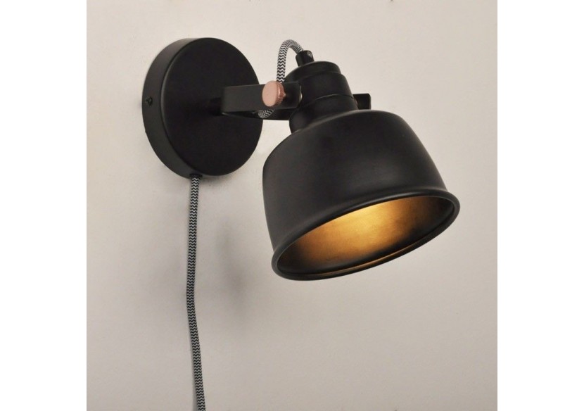 Applique murale intérieur "KUKKA" avec prise et interrupteur - LN4003-EU-N - Barcelona LED Applique murale intérieur "KUKKA" avec prise et interrupteur - LN4003-EU-N - Barcelona LED
