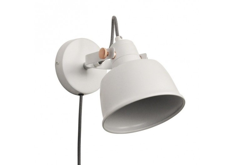 Applique murale intérieur "KUKKA" avec prise et interrupteur - LN4003-EU-B - Barcelona LED