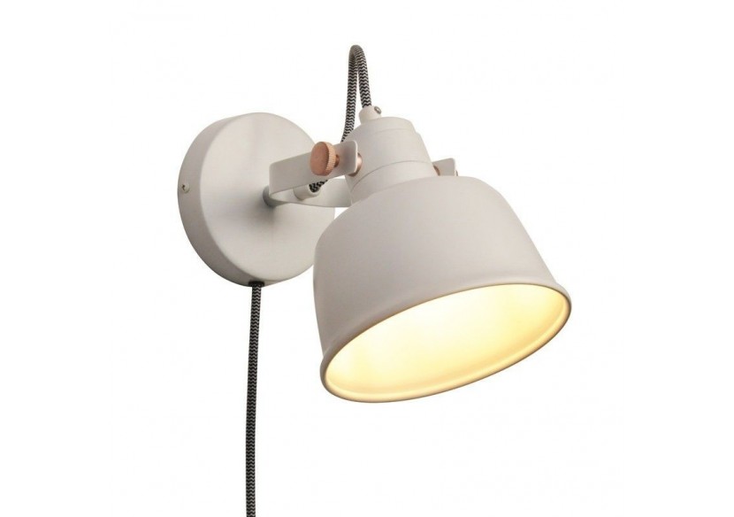 Applique murale intérieur "KUKKA" avec prise et interrupteur - LN4003-EU-B - Barcelona LED Applique murale intérieur "KUKKA" avec prise et interrupteur - LN4003-EU-B - Barcelona LED